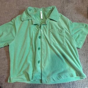 Green terry cloth set